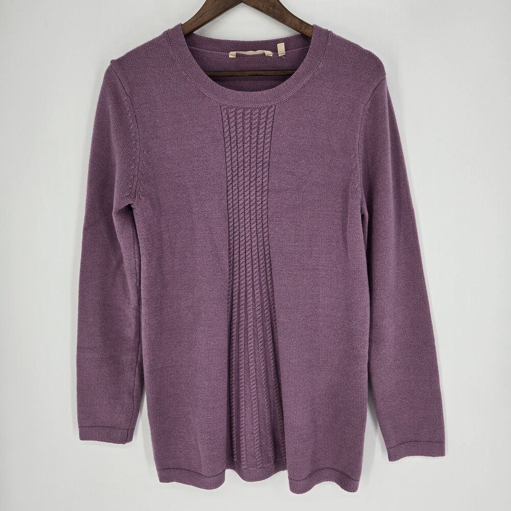 Soft Surroundings Sydney Tunic Sweater Purple Medium